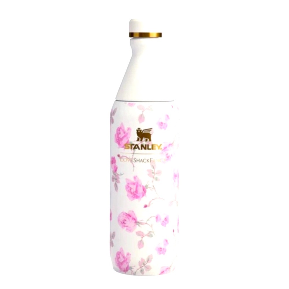 NIB Stanley x LoveShackFancy All Day Slim Bottle 20oz Ribbon Rosa pattern